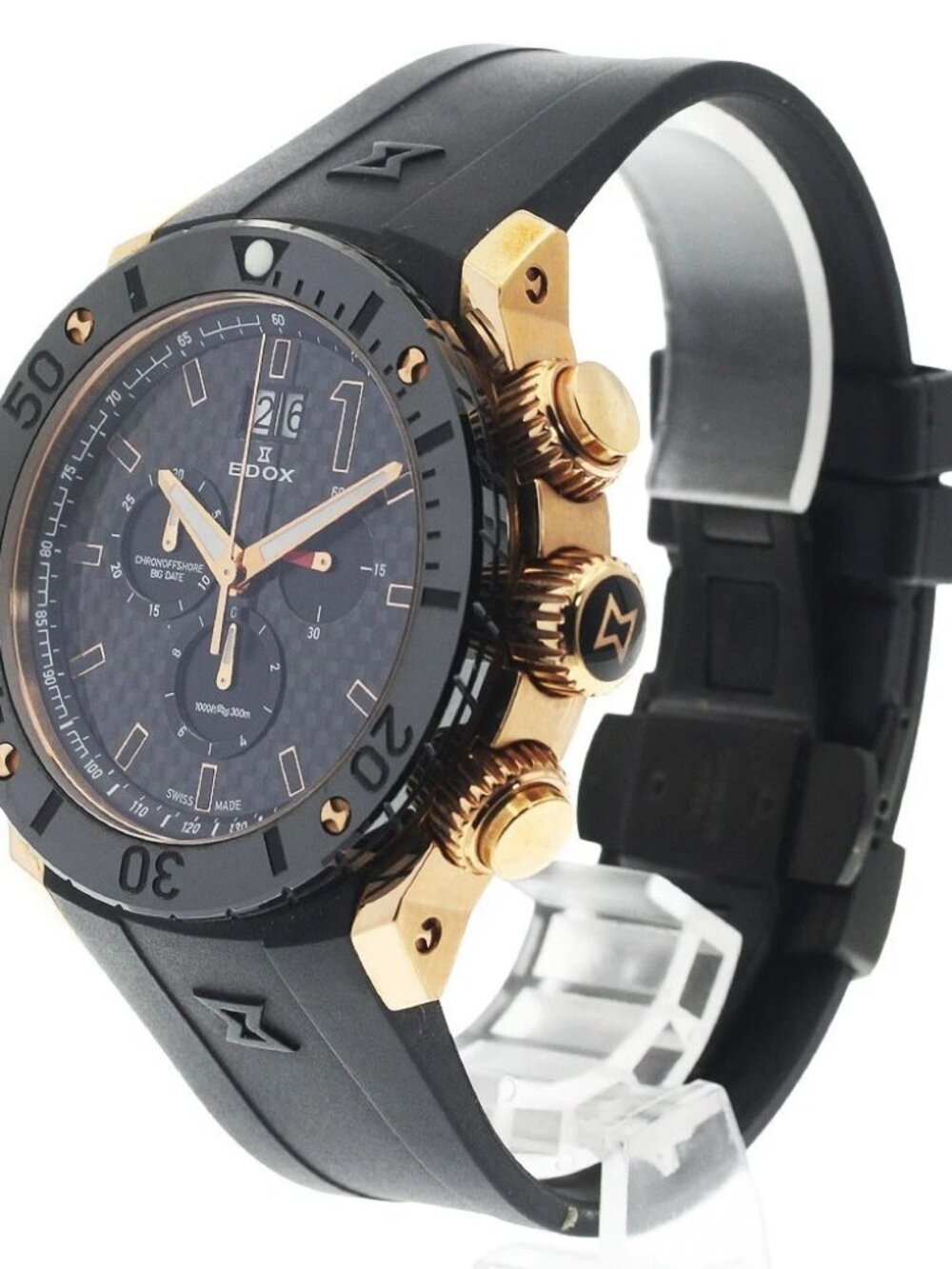 EDOX Chrono Offshore 1 10020-37R-NIR Chronograph Big Date Quartz Men's_945873